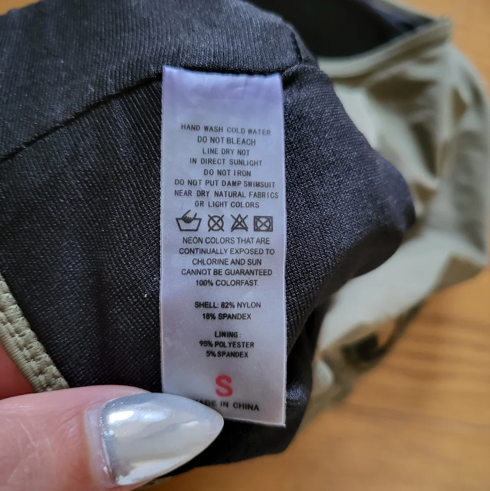 Army Green One piece Swimsuit Size small - Picture 8 of 10